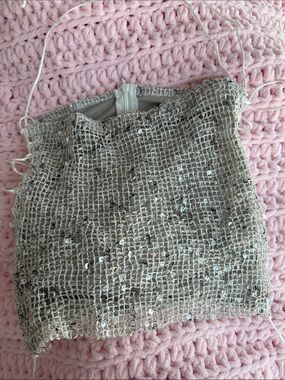 Fashion Nova Cream Crochet Halter Top